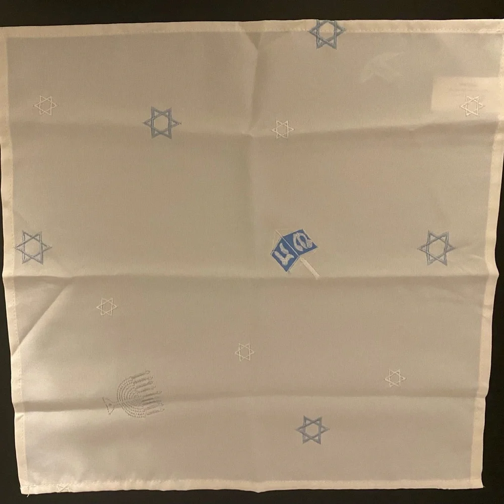 Star Of David Menorah Dreidel Candelabra Silver Ridgefield Home Napkins Set Of 6